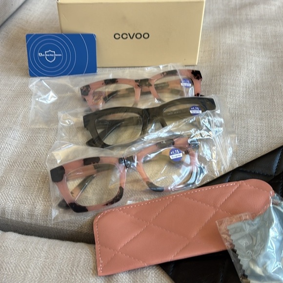 CCVOO Oprah Style Blublock Reading Glasses! 1.75 3 pairs - Picture 6 of 6